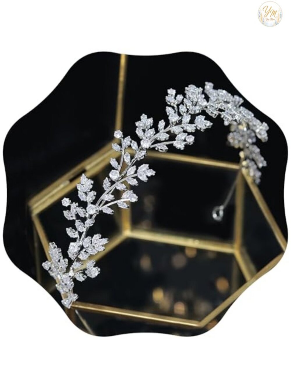 Cubic Zirconia Bridal Headpiece Wedding Tiara Hair Accessory